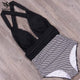 NAKIAEOI 2019 Sexy New One Piece Swimsuit Plus Size Swimwear Women High Waisted Bathing Suits Beachwear Backless Swim Wear S~2XL