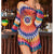 Sexy Women Knitting Bikini Cover Up Rainbow Color