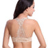 Women Seamless Halter Bra Gather Bra Smooth Lace Racer Back