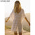 \Sexy Beach Cover up White Crochet Tassel Robe\