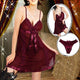 New Fashion Plus Size S-6XL Dark Red Sexy Chemise Babydoll