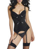 New Sexy Corset and Bustier with cup Girdle Set with Straps Belt