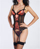 New Sexy Corset and Bustier with cup Girdle Set with Straps Belt