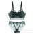 New Style Women's Underwear Green Color Push-up Temptation Bra Set Sexy Lace Adjustable  Lingerie Set Free Shipping