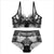 New Ultra Thin Cup Lingerie Bra Set Underwear Transparent Temptation Sexy Underwear Set For Women High Waist Bra & Brief Set