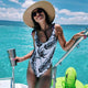 One Piece Swimsuit Cross Back Swimwear