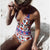 One Piece Swimsuit Cross Back Swimwear