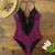 One Piece Swimsuit 2018 Sexy Swimwear Women Bathing Suit Swim Vintage Summer Beach Wear Print Bandage Monokini Swimsuit