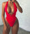 One Piece Swimsuit 2019 Sexy Deep-V Swimwear Women Swimsuit Cut Out Bathing Suits Beach Wear Swim Maillot de Bain Monokini