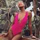 One Piece Swimsuit 2019 Sexy Deep-V Swimwear Women Swimsuit Cut Out Bathing Suits Beach Wear Swim Maillot de Bain Monokini