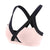 Oyoo V neck Sexy Army Green High Impact Sports Bra Wide Shoulder Straps Pink Workout Yoga Bra Top Contrast Gym Tank Tops