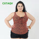 Plus Size High Elastic Cross Straps Slim Swimdress Wire Free With Chest Pad