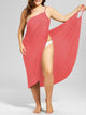 Plus Size Pareo Beach Cover Up Wrap Dress Bikini Swimsuit