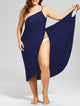 Plus Size Pareo Beach Cover Up Wrap Dress Bikini Swimsuit