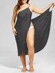 Plus Size Pareo Beach Cover Up Wrap Dress Bikini Swimsuit