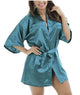 Plus Size S-Long Robe Sexy Lingerie Hot Nightgown with Belt