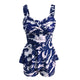 Plus Size Two-Piece Swimsuit Lady printed Tankini Swimdress