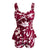 Plus Size Two-Piece Swimsuit Lady printed Tankini Swimdress