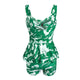 Plus Size Two-Piece Swimsuit Lady printed Tankini Swimdress