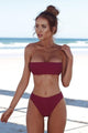 Popular Women Bandeau Bikini Set Push-Up Swimwear