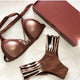 Gold Stamping Bikini Set Sexy Padded Women Swimsuit