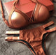 Gold Stamping Bikini Set Sexy Padded Women Swimsuit