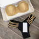 Gold Stamping Bikini Set Sexy Padded Women Swimsuit