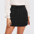 Black Grommet Lace Up Dual Pocket Skirt