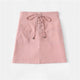 Dual Pocket Lace Up Zip Up Back Pink Skirt