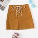 Ginger Lace Up Dual Pocket Mini Skirt Women