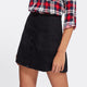 Patch Pocket Front Button Up Skirt Casual Short