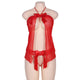 Stylish Trim Mesh Babydolls Chemise With Panty Valentine Gift