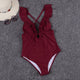 Ruffle Swimsuits Strap Bathing Suits