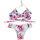 SEXY Flower Bikini Set Retro Women Push up Bra