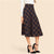 Coffee Vintage Elegant Plaid Print Zip Detail 60s High Waist Knee-Length Skirt