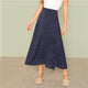 Multicolor Full Length Mid Waist Skirt Women Skirts