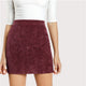 Office Lady Corduroy High Waist Mini Bodycon Pencil Skirt