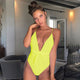 Sexy 2019 One Piece Swimsuit Women Solid Swimwear Female High Waist Beachwear Bathing Suit Summer Swim Suit Monokini Beach Wear