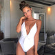 Sexy 2019 One Piece Swimsuit Women Solid Swimwear Female High Waist Beachwear Bathing Suit Summer Swim Suit Monokini Beach Wear