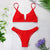 Sexy Bandeau Bikinis 2019 New V Neck Bikini Swimsuits Push Up Swimwear Female Brazilian Bikini Set Bathing Suits Biquini 3418