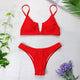 Sexy Bandeau Bikinis 2019 New V Neck Bikini Swimsuits Push Up Swimwear Female Brazilian Bikini Set Bathing Suits Biquini 3418