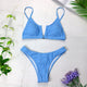 Sexy Bandeau Bikinis 2019 New V Neck Bikini Swimsuits Push Up Swimwear Female Brazilian Bikini Set Bathing Suits Biquini 3418