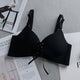 Sexy Deep U Bras For Women Push Up Lingerie Seamless Bra Wireless Bralette Plunge Bow Brassiere Female Underwear Intimates #D