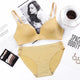 Sexy Deep V Cup Bras For Women Push Up Lingerie Seamless Bra Set Wire Free Bralette Backless Intimates Female Underwear Sets