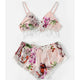 Sexy Floral Bra set Lace Underwear Bra and G-string Panties Lingerie Babydoll For Women