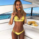 Sexy Flower Print Bikinis Women Solid Brazilian Bikini Set Swimsuit Lace-up Bathing Suit Low Waist Swim Wear Female Beachwear