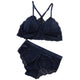 Embroidery Wireless Breathable Lingerie Set