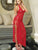 Sexy Lingerie Lace Dress Red Black Long Lace Gown