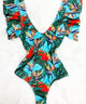 Sexy Off The Shoulder Ruffle One Piece Swimsuit 2019 New Swimwear Women Swimsuit Deep-V Bathing Suits Beach Wear Swim Suit