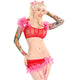 Sexy Red Valentine Day Women Costume Lingerie